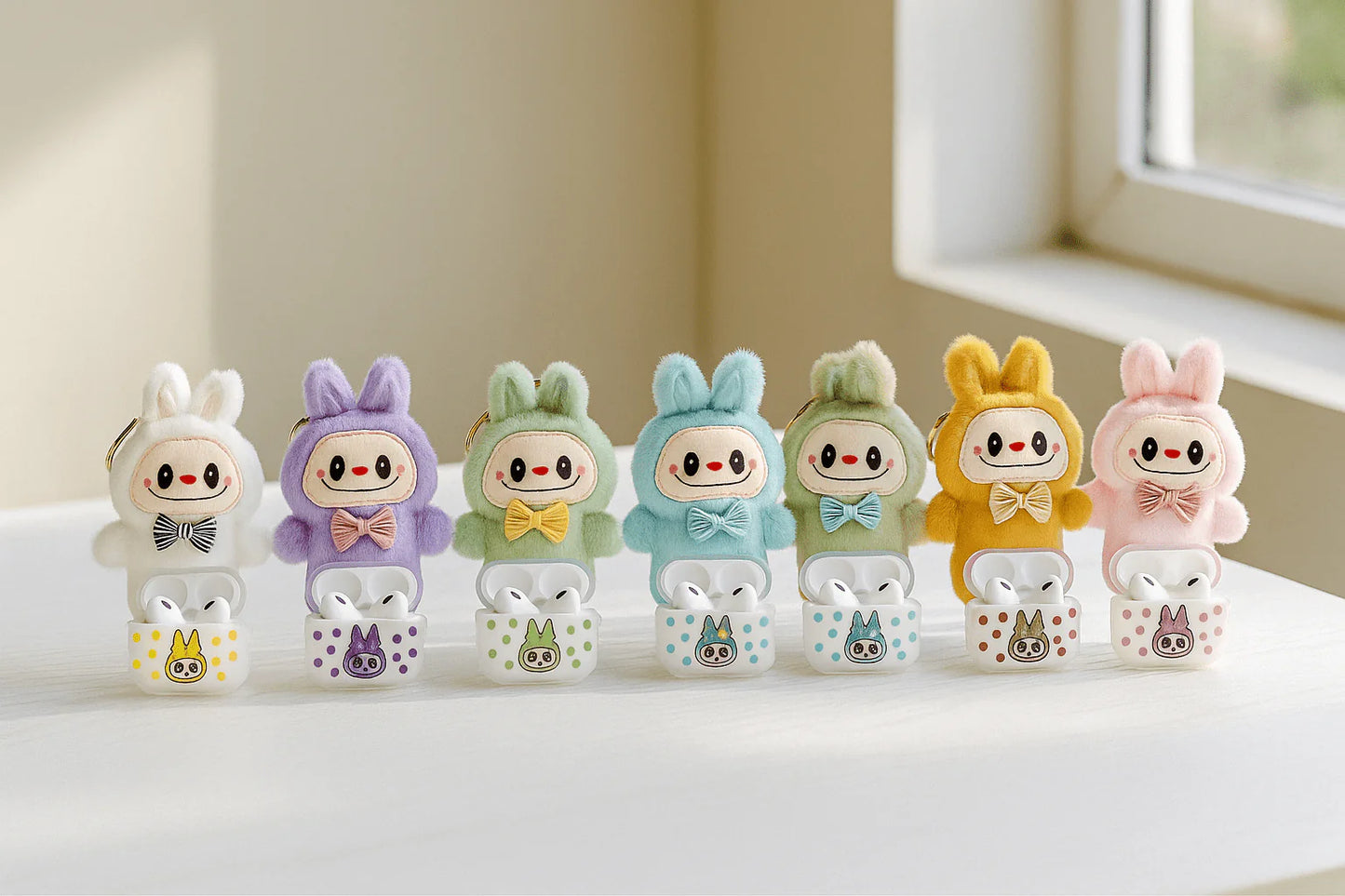 Labubu - Wireless Earbuds with Plush Keychain Set