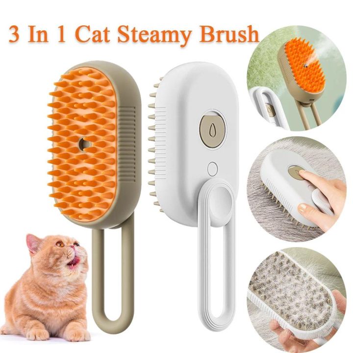 3 In 1 Electric Spray Cat Hair Brushes For Massage Pet